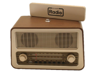 AP010 Retro radio met 1 bedieningsknop